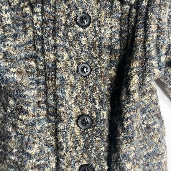 Nomadic Traders Button Front Chunky Cardigan Sweater Large Brown - Picture 3 of 9